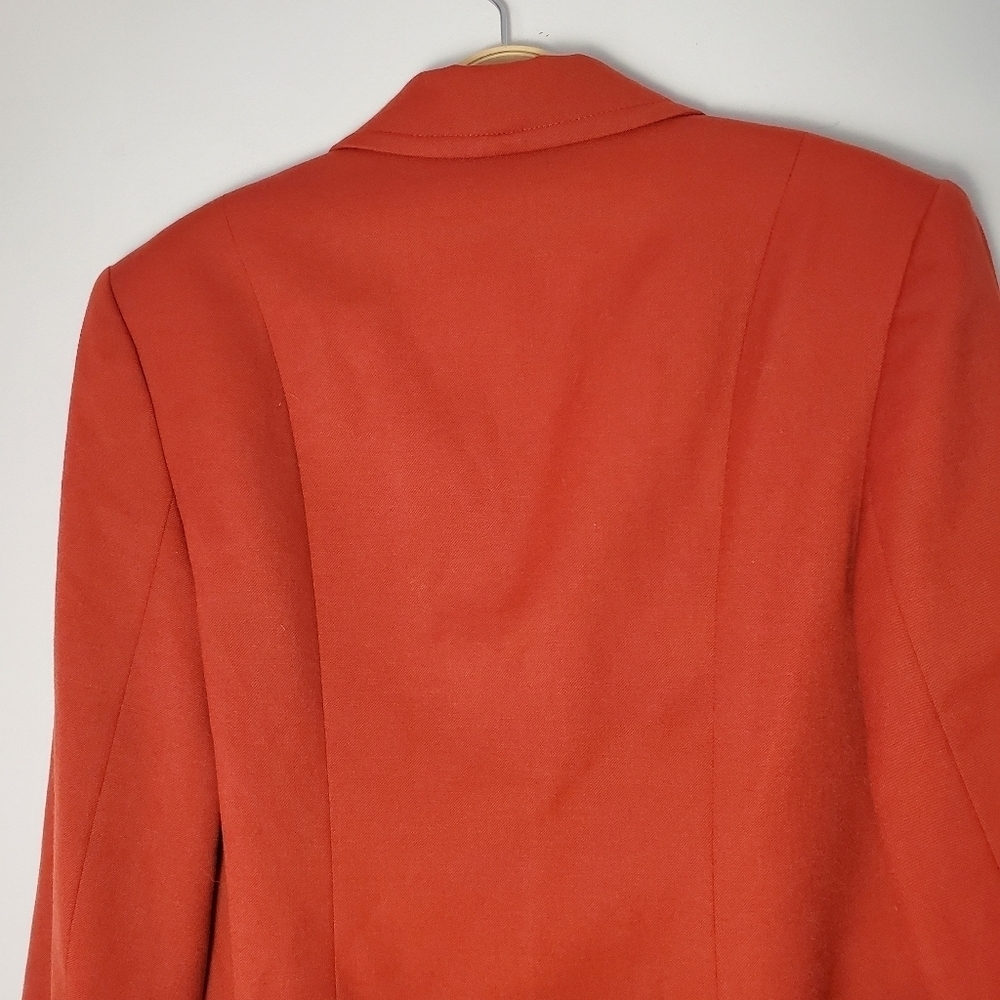 Vintage Conrad C Wool Orange Blazer and Pencil Skirt Set - Picture 10 of 15